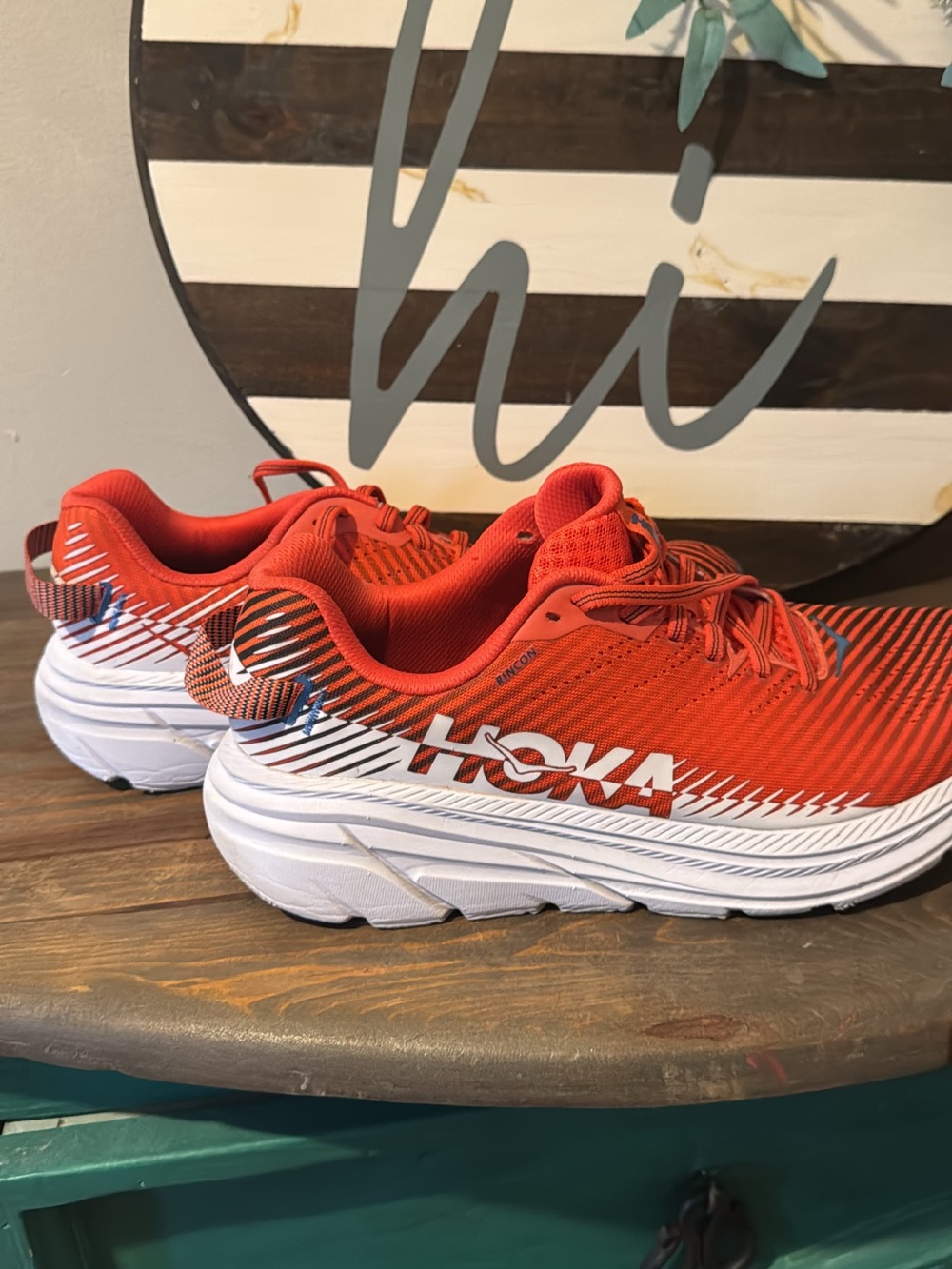 Hoka Red Athletic Running Shoes